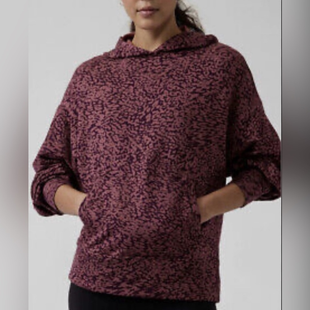 * New Athleta Balance Ocelot Animal Printed Hoodie SZ Medium *